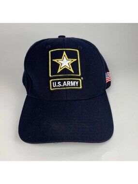 USGI ARMY Adjustable Hat Made in USA US Military Issue Cap Navy Blue One Size